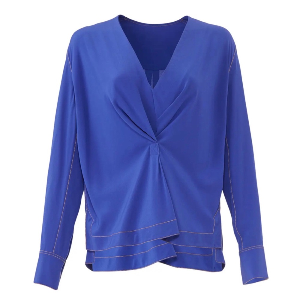 Rag & Bone Shields Silk Top cobalt blue, Medium. NWT